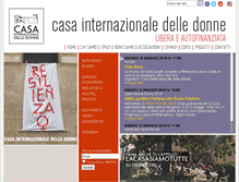 Tablet Screenshot of casainternazionaledelledonne.org